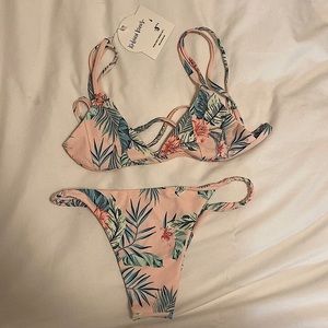 Tropical Print Bikini Set